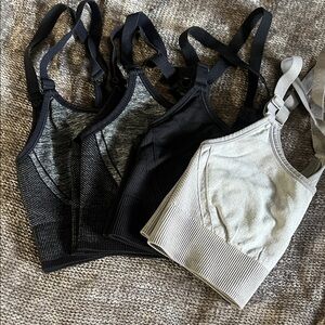 All In Motion Sports Bra Bundle Black and Grey XL